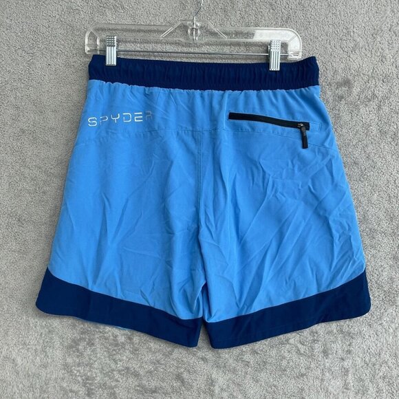 NWOT Spyder Men's S Blue Swim Shorts With Elastic Waist & Drawstring - Picture 5 of 7